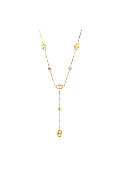 Choice Tassel necklace French-Style Minimalist White Diamond Pig-Nose Versati...