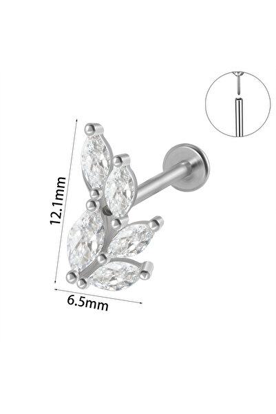 Choice9 مجوهرات ثقب الشفاه من الفولاذ الجراحي، لابريت 1X8mm، تصميم هندسي، مرص...