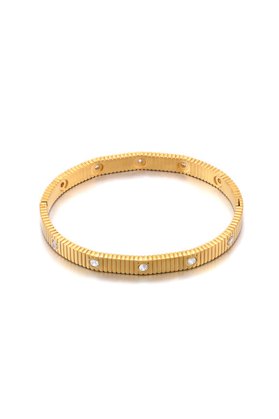 Choice4 B25227G JeeMango Luxury Cubic Zirconia Round Bangle for Women Girls S...