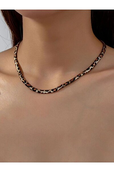 Choice Gold-color A Fashionable and Versatile Summer Trend Leopard Print Snak...