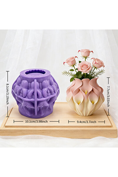 Choice Calla lily design Silicone molds for petal-shaped flower pots, meticul...