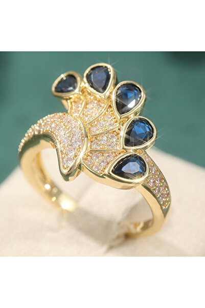 Choice 10 Gold-color B401 Women's Elegant Temperament Synthetic Zirconia Wedd...