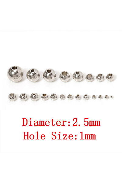 Choice5 2.5x1mm 100pcs 2/3/4/5/6/8/10mm Metal Spacer Beads Round Beads for DI...