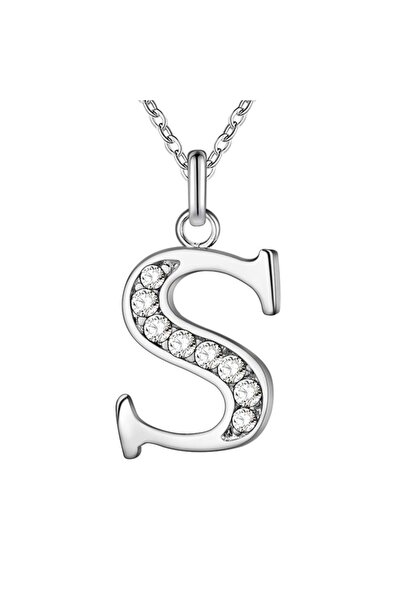 Choice18 S New 925 Sterling Silver Necklace 26 Letter Pendant For Women Fashi...