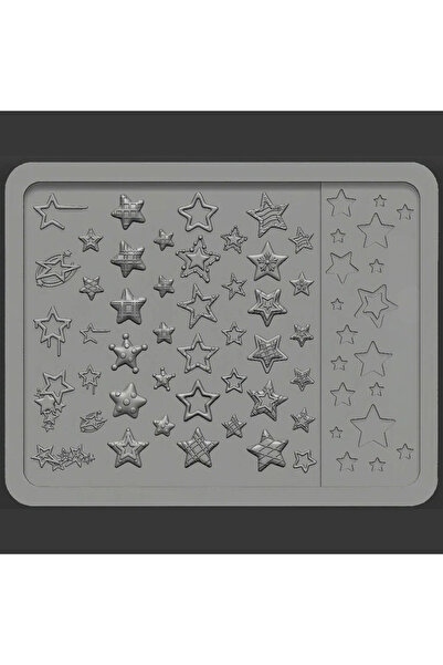 Choice 1 Super Kawaii Stars Nail Mold for Manicure Charms Supplies Silicone M...