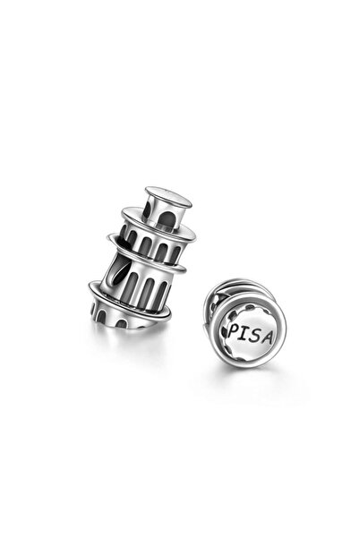 Choice7 B3990 New 925 Silver Building series Bead Pyramid Church Leaning Towe...