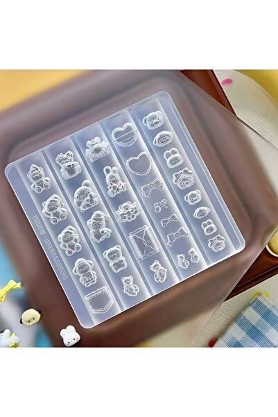Choice PF-599 زينة أظافر كرتونية على شكل دب لطيف وأرنب وقلب وفراشة وعقدة دانت...
