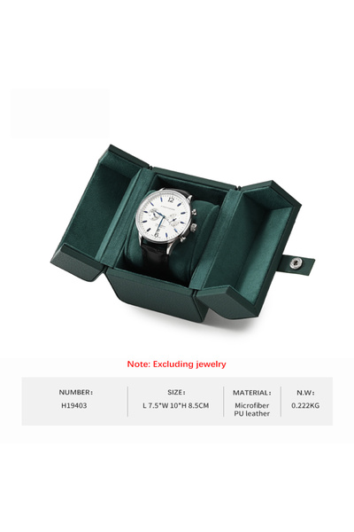 Choice Green Oirlv PU Leather Watch Box Single Watch Organizer Watch Display ...