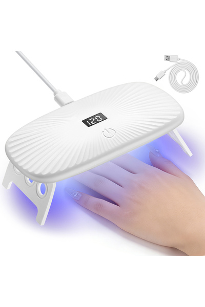 Choice QX21S-WE 2-in-1 Handheld & Desktop UV Nail Lamp: Dual-Wavelength Fast ...