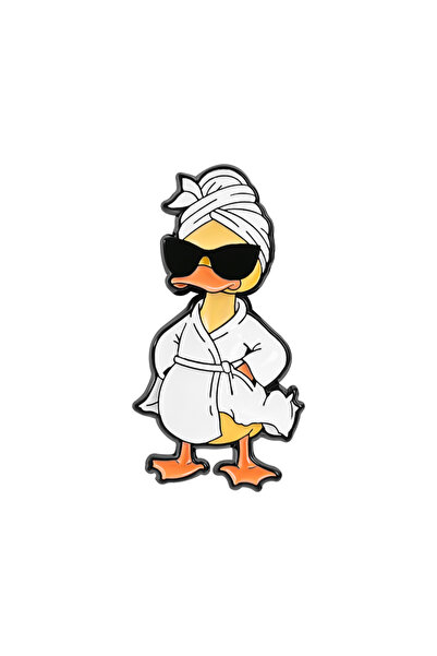 Choice QHXZ5888 Spa Duck Enamel Pins Bath Towel Ducklings Brooches Lapel Badg...