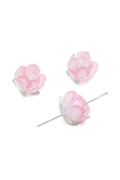 choice2 1Pcs zhong 18x14mm ZW29 Cute 1pcs 3D Peach Blossom Beads Exquisite Ch...