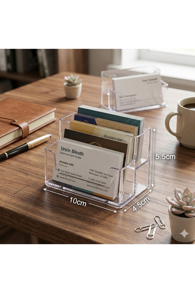 Bigpoint Θήκη επαγγελματικών καρτών Διαφανής 2 Θέσεων 1 Τεμάχιο