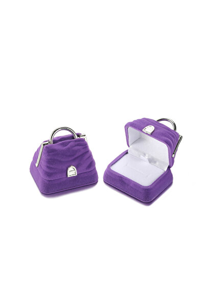 Choice3 Purple-01 1 Pcs Exquisite Velvet Jewelry Box Container Wedding Ring B...