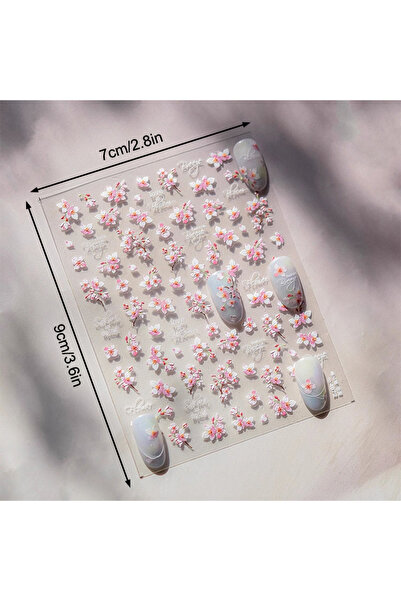 Choice 1pc 1PCS Self-Adhesive Nail Art Decoration Press-On Flowers Stickers f...