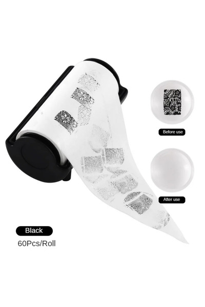 Choice1 Black Set 60Pcs/Roll Double Sided Nail Stamp Blotting Paper Remove Pr...