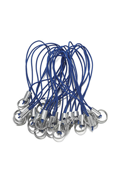 Choice31 50pcs Dark blue 20/50Pcs Polyester Cord with Double Jump Ring Lanyar...