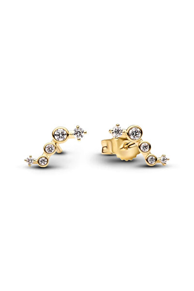 Choice25 AME090 Luxury Heart Bow Pendent Necklace 925 Silver Golden Diamond G...