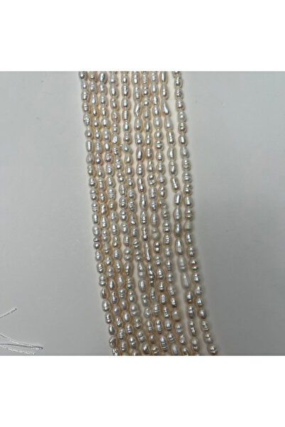 Choice 4-5mm WHITE Natural Pearl 4-5mm Rice Irregular Shape Freshwater White ...