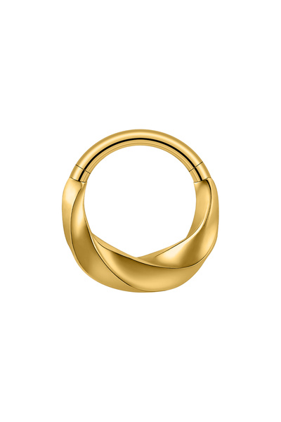Choice6 حلقات وأقراط أنف هندسية الشكل 1.2x8 مم F-Goden-1PC، حلقة أنف مرصعة با...