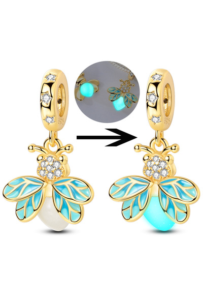Choice16 KTC1416 925 Sterling Silver Golden Sunflower Firefly Leopard Charm P...