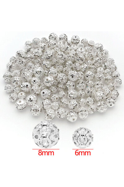 Choice 6mm Color 1 10pcs 18K Real Gold Plated Brass Inlay Zircon Round Beads ...