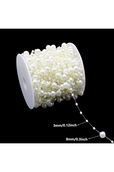 Choice5 Beige-10M-Roll 5/10Meters Artificial Pearls Chain Fishing Line Beads ...
