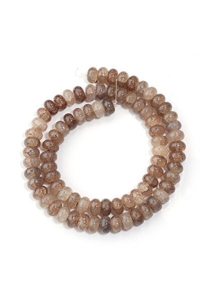 Choice6 5x8mm approx 73pcs Coffee 5x8mm Natural Abacus Rondelle Wheel Beads G...