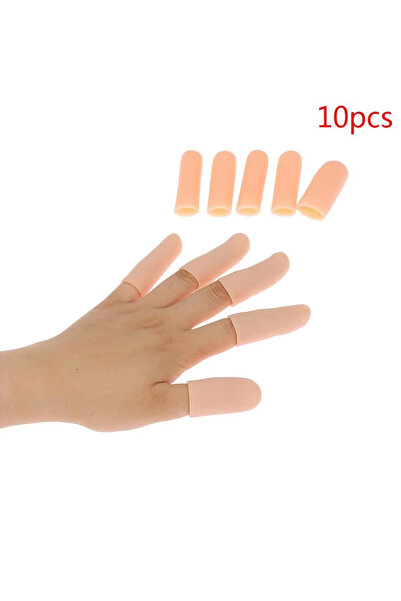 Choice 10Pcs Silicone Gel Tube Hand Bandage Finger Protector Anti-cut Heat Re...