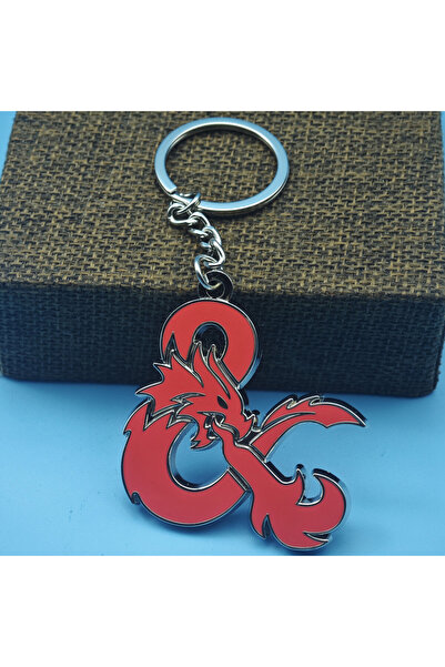 Choice Red Dragon DnD Dragon Logo Keychain RPG Game Peripheral Key Ring Gamer...