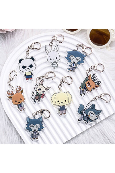 Choice8 5 cm 10 1/9PCS Anime Beastars Acrylic Car Keychain Cartoon Bag Charms...