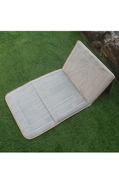 Arabest Foldable Prayer Mat with Backrest,Gray,110x55cm,Portable for Meditation