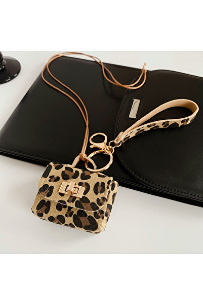 choice2 Grey Bag Shape Leopard Print Leather Pendant Necklace Vintage Fashion...