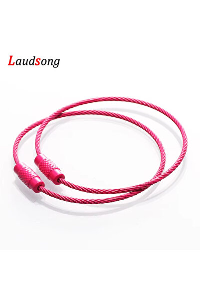 Choice12 10pcs rose 10pcs Colorful Stainless Steel Wire Keychain Cable Loop S...