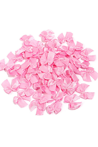Choice9 2.5X2cm Pink 100pcs/lot Polyester Satin Ribbon Bows Colored Mini Ribb...