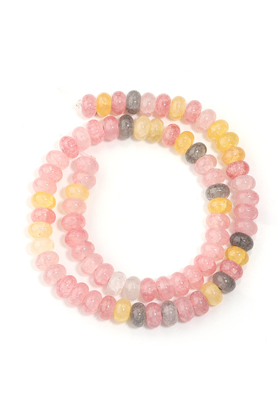 Choice3 5x8mm approx 73pcs Light Pink 5x8mm Natural Abacus Rondelle Wheel Bea...