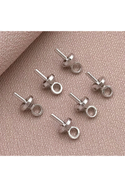 Choice5 T575-4x7mm-10pcs 10pcs/lot 18K Gold Plated Screw Eye Bails Beads End ...