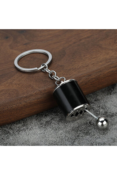 Choice5 10 cm White black 1PCS Car Modification Pendant Six Gear Shift Keycha...