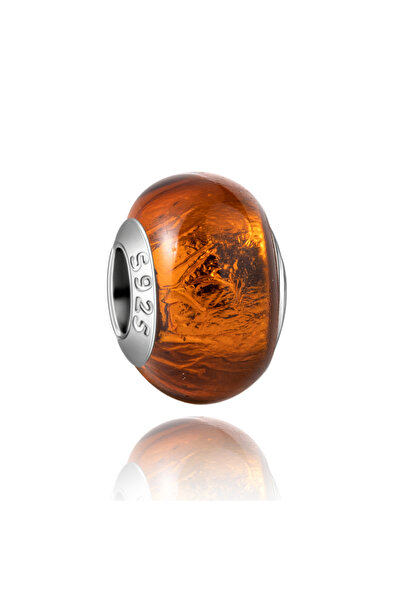 Choice15 LLZ094 Murano Glass Series 925 Sterling Silver White Heart-Shaped Ch...