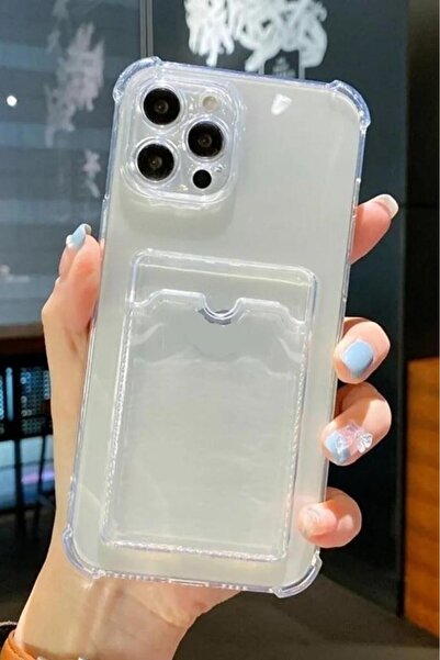 3GEN CASE İphone 12 Pro Max Uyumlu Kartlıklı Şeffaf Silikon Kılıf