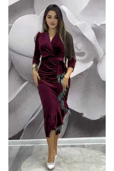 Tasha Boutique Κομψό βελούδινο φόρεμα TSH419