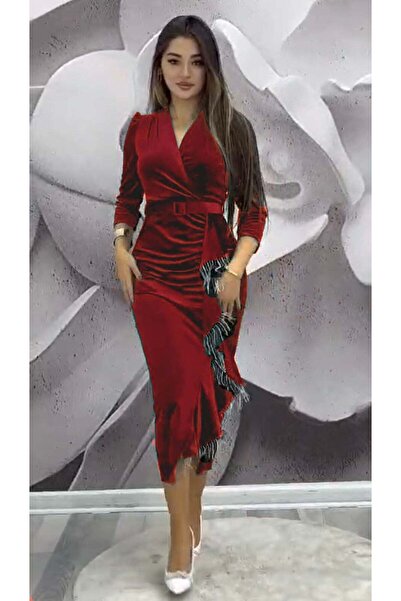 Tasha Boutique Κομψό βελούδινο φόρεμα TSH419