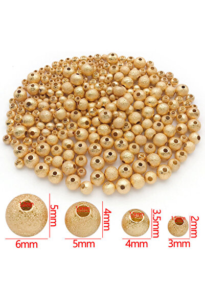 Choice8 2x3mm Color 2 20pcs 18K Real Gold Plated Brass Beads, Frosted Beads L...