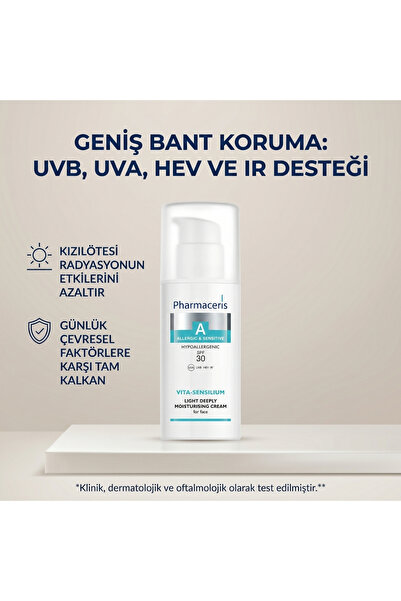 Pharmaceris Yoğun Nemlendirici Yüz Kremi SPF 30 50 ml Hassas ve Kuru Ciltler