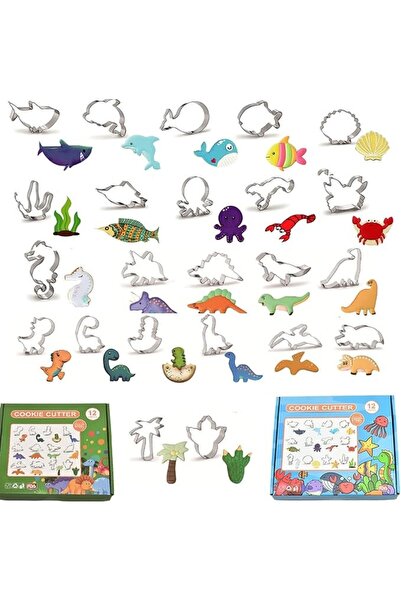 Fdoeeies Σετ 24 κουπάτ μπισκότων, από ανοξείδωτο ατσάλι, ασημί