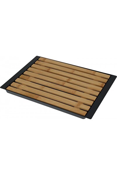 Excellent Houseware Κόφτης ψωμιού Cavan, ξύλινος, με μαύρο πλαστικό δίσκο, 33...
