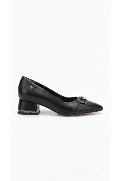 Pierre Cardin Γυναικεία παπούτσια με τετράγωνο τακούνι σε κλασικό μαύρο χρώμα...