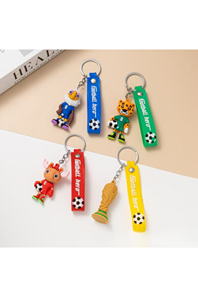 Choice4 In bags 4PCS Bestselling Cartoon Soccer Trophy Keychain Bag Pendant C...