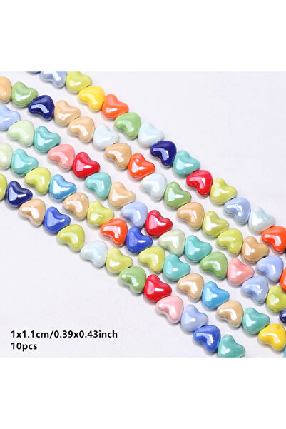 Choice8 C07094 10Pcs Kawaii Ceramic Beads Sea Animal Fish Duck Heart Flowers ...