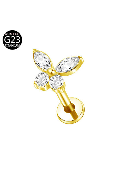 Choice إكسسوار ثقب الشفاه على شكل جسم حيوان، مجوهرات ثقب الشفاه S1-1pc-golden...