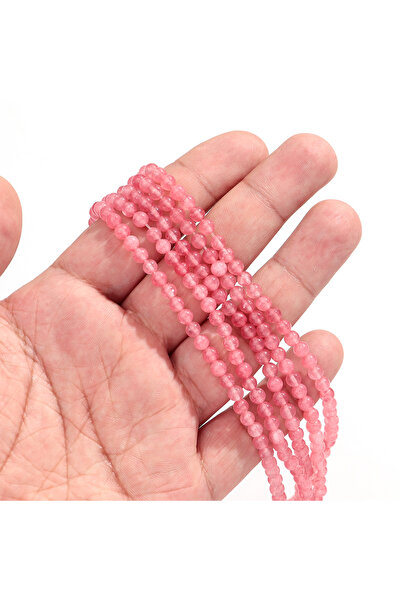 Choice 4mm 1Strand Pink Natural Persian Jade Stone 4/6/8/10mm Loose Spacer Ge...